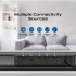 Promate StreamBar-30 Soundbar Speaker, 30W HD Bluetooth Speaker with 10W Subwoofer, Multipoint Pairing, Remote Control